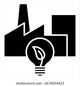 Energiesparende Vektorgrafik des Glyphensymbols