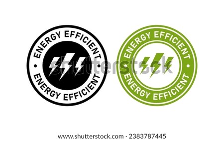 Energy efficient and green energy circle icon vector logo. Suitable for business, ecology, environment, and technology
