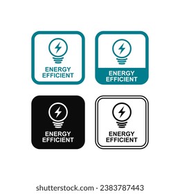 Energy efficient and green energy design vector logo. Suitable for business, ecology, environment, and technology