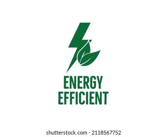 Energy Efficient And Green Energy Icon Vector Illustration 