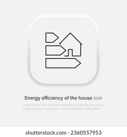 Energieeffizientes Haus, das Konzept der Energieeffizienz von Wohnungen. Vektor EPS10