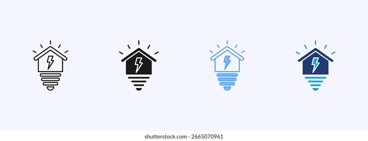 Energy Efficient Icon Set Multiple Style Collection