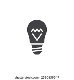 Energy efficient LED bulb vector icon. filled flat sign for mobile concept and web design. Light Bulb glyph icon. Symbol, logo illustration. Vector graphics