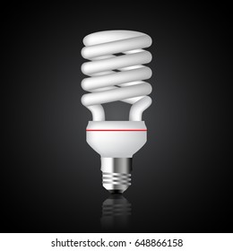 Energy Efficient light bulb with black background