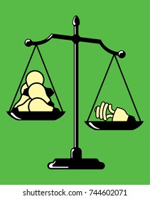 Energy Efficient Light Bulbs and old lamps comparison