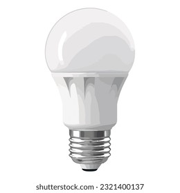 Energy efficient lightbulb over white