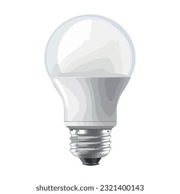 Energy efficient lightbulb over white