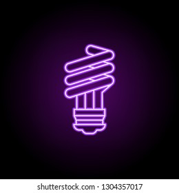 energy efficient lighting outline icon. Elements of Ecology in neon style icons. Simple icon for websites, web design, mobile app, info graphics