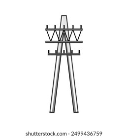 energy electric pylon cartoon. tower transmission, high grid, industry line energy electric pylon sign. isolated symbol vector illustration