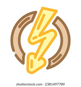 energy electricity color icon vector. energy electricity sign. isolated symbol illustration