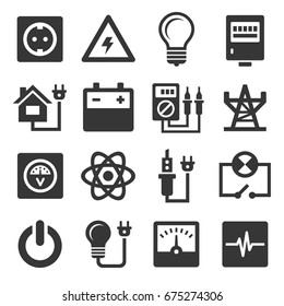 Energy Electricity Icons Set