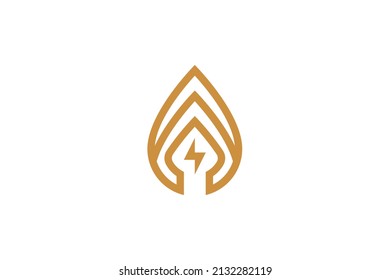 Energy and Electricity Monoline Logo