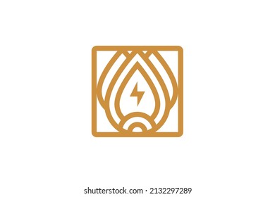 Energy and Electricity Monoline Logo