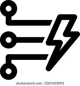 Energy, Electricity, Power Outline Icon