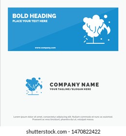 Energy, Environment, Green, SOlid Icon Website Banner and Business Logo Template. Vector Icon Template background