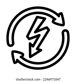 energy esg line icon vector. energy esg sign. isolated contour symbol black illustration