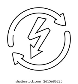 energy esg line icon vector. energy esg sign. isolated contour symbol black illustration