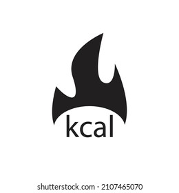 Energy fat burn kcal fire icon. vector illustration svg