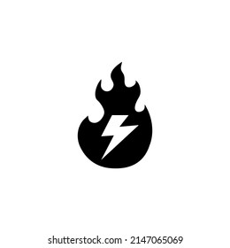 Energy Fat Burn, Kcal Fire, Kilocalorie Hot Flame. Flat Vector Icon illustration. Simple black symbol on white background. Energy Fat Burn Kcal Fire sign design template for web and mobile UI element. svg
