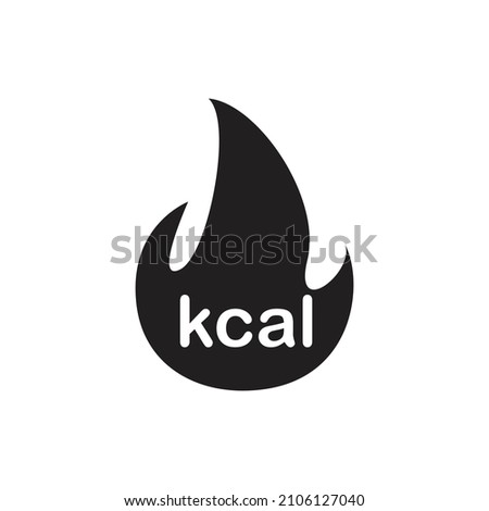 Energy fat burn kcal fire icon. vector illustration