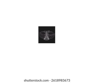 energy field illustration 3d render man woman inside spiral x-ray art