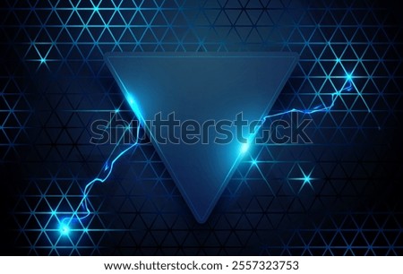 Energy Field With Triangle Shape And Lightning