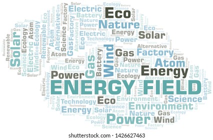 Energy Field word cloud. Wordcloud made with text only.