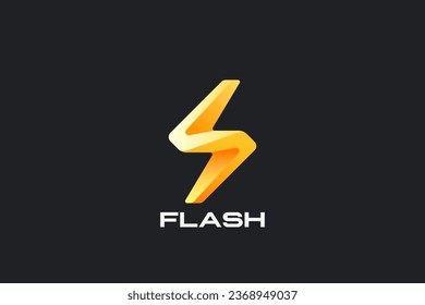Energy Flash Blitze Logos Innovative Design-Vektorvorlage. Logotype-Technologie für Netzbatterien