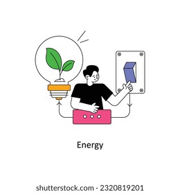 Energy Flat Style Design Vector illustration. Stock illustration