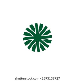 Energy Flow Abstract Circular Burst Geometric Sunburst Logo