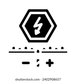 energy flow control electric glyph icon vector. energy flow control electric sign. isolated symbol illustration