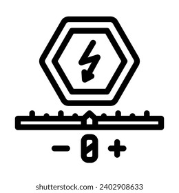 energy flow control electric line icon vector. energy flow control electric sign. isolated contour symbol black illustration