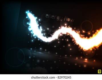 Energy flow. Vector illustration (eps10).
