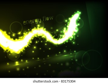 Energy flow. Vector illustration (eps10).