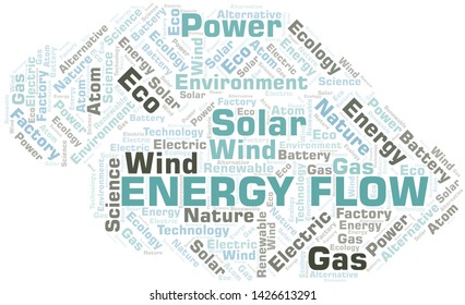 Energy Flow word cloud. Wordcloud made with text only.