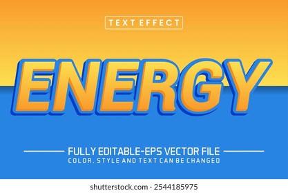 Energy font Text effect editable