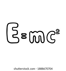 Fórmula energética. Imagen vectorial Doodle. Aislado sobre fondo blanco.