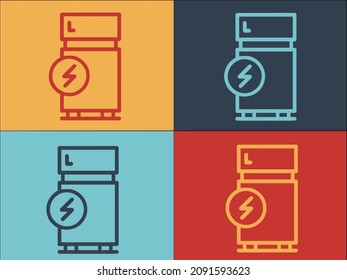 Energy Fridge Logo Template, Simple Flat Icon of fridge,refrigerator,energy