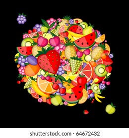 Energy fruit background for your design