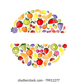 Energy fruits, frame for your design