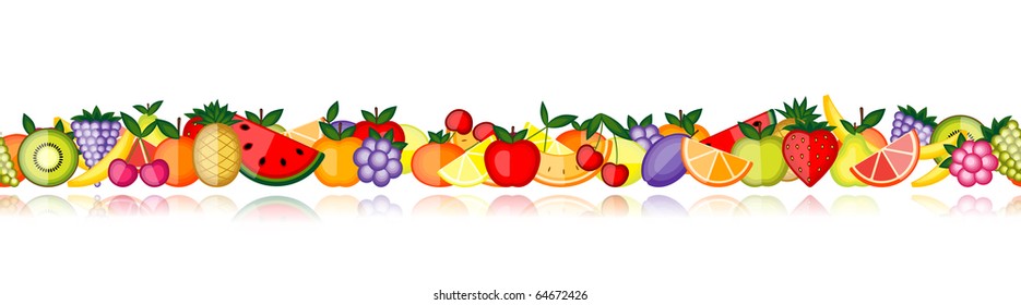Energy fruits. Vector collection for your design