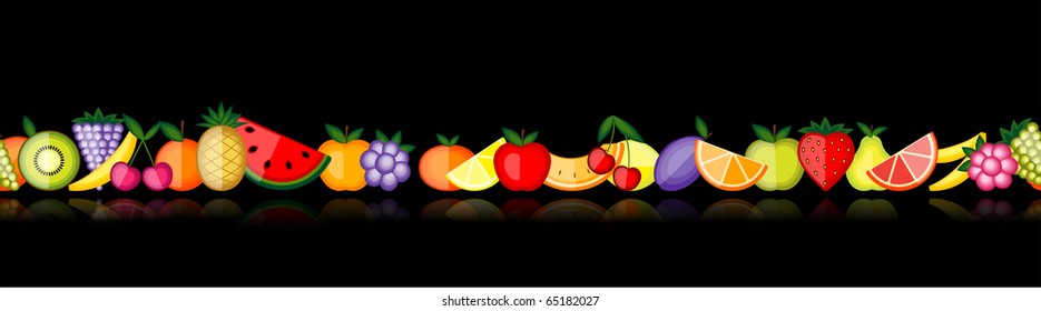 Energy fruits. Vector collection for your design