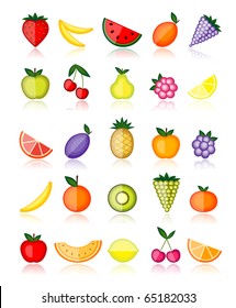 Energy fruits. Vector collection for your design