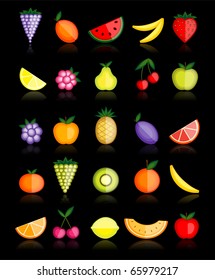 Energy fruits. Vector collection for your design