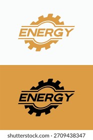 Símbolo de potencia y eficiencia del logotipo del engranaje de energía para negocios y Tecnología