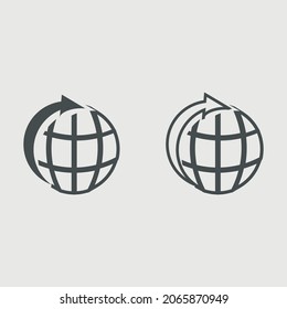 Energy globe vector icon illustration sign