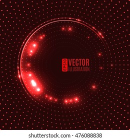 Energy glowing circle vector background