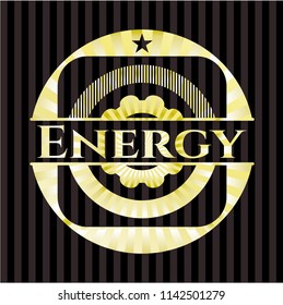 Energy gold shiny badge