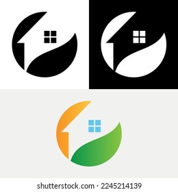 Energy Green Leaf Home House Property Logo