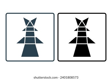 energy grid icon. icon related with energy and technological development . solid icon style. Simple vector design editable